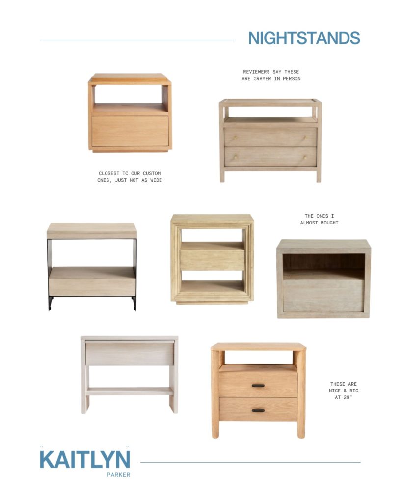 Light wood nightstands round-up - kaitlynhparker.com