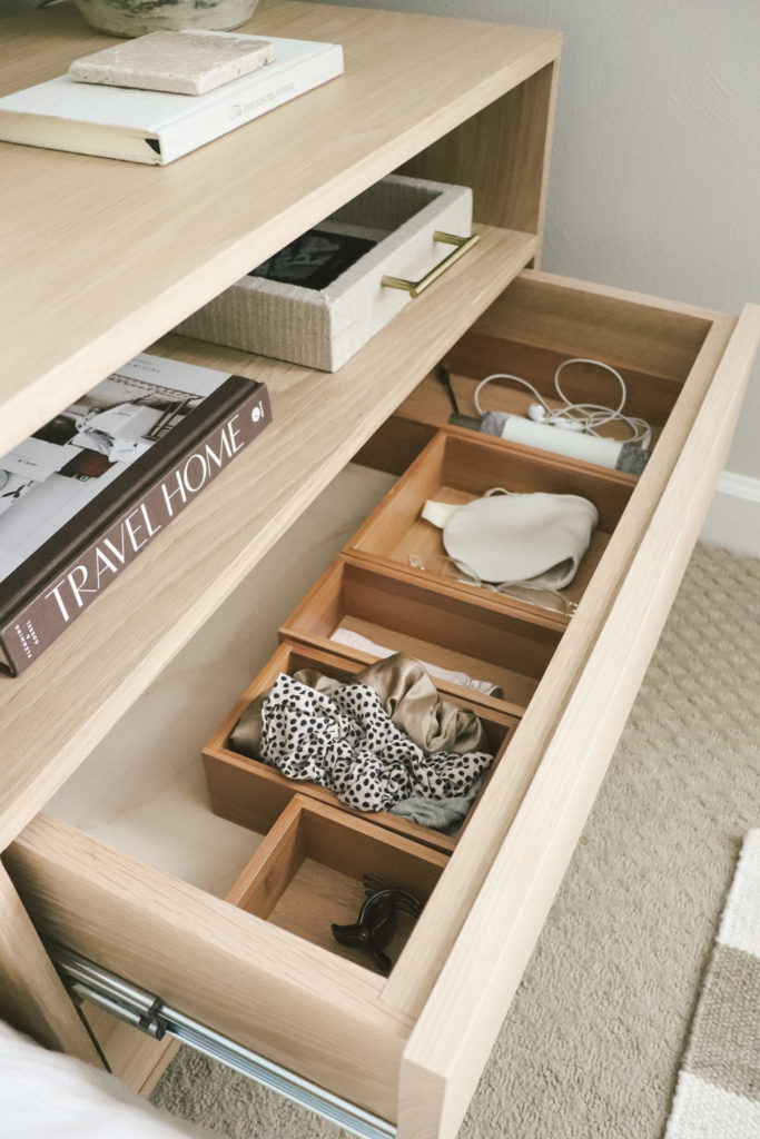 Nightstand styling & organization - kaitlynhparker.com